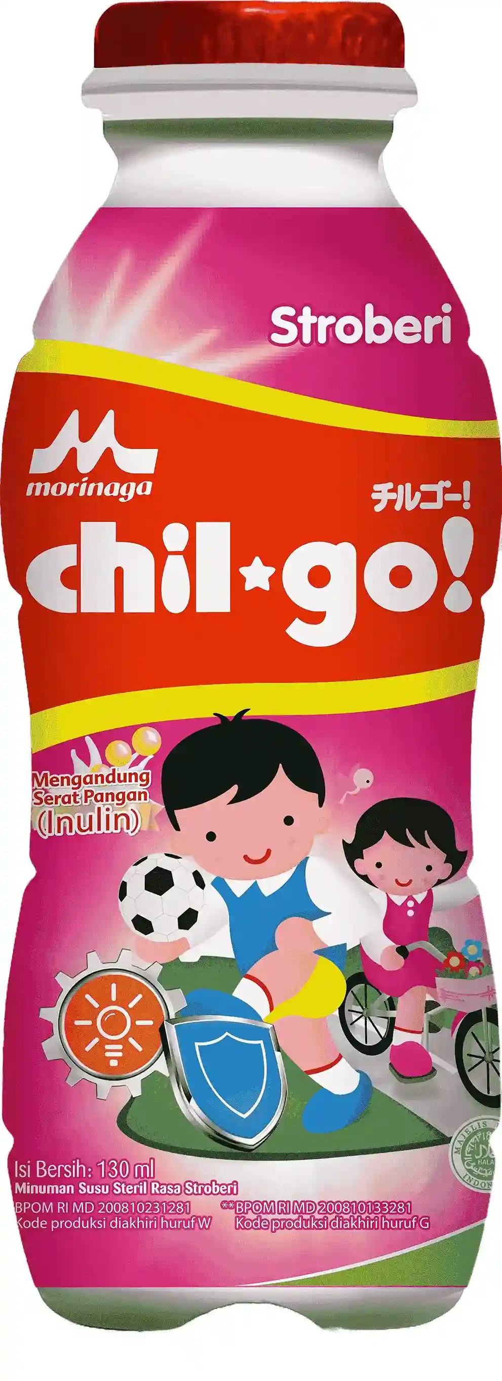 Morinaga Chil*Go! Susu Cair Steril - Stroberi - 130 ml